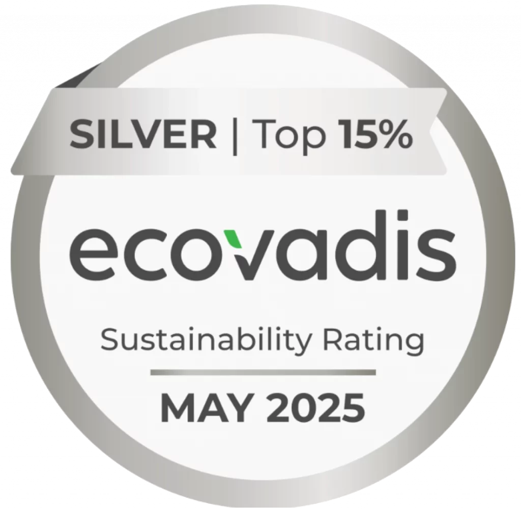 Ecovadis Silver Top 15% label